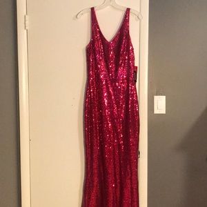 Fuschia Pink Sequence Gown!